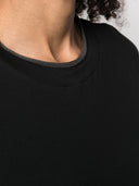 Camiseta de gola careca com aplicação de latão Brunello Cucinelli