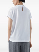 Camiseta con ribete en contraste Brunello Cucinelli