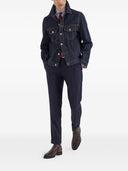 Camicia a righe con bottoni Brunello Cucinelli