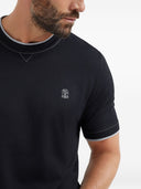 T-shirt con cuciture a contrasto Brunello Cucinelli