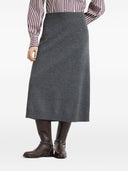 Brunello Cucinelli Midirock aus doppelt gestricktem Kaschmir