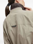 Trench coat de algodão tecnológico resistente à água Brunello Cucinelli com detalhe brilhante