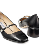 Scarpins Jimmy Choo Elisa 45 em couro Nappa e verniz