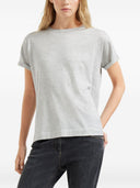 T-shirt in maglia Lurex di Brunello Cucinelli