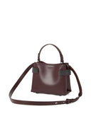Bolsa pequena de mão superior Essence Brunello Cucinelli em couro de bezerro com tiras preciosas