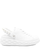 Zapatillas de plataforma Jimmy Choo con tira trasera y perlas de 50 mm