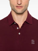 Polo de algodón bordado Brunello Cucinelli