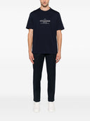 T-shirt girocollo in jersey di cotone Brunello Cucinelli con stampa