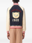Valentino Woll- und Baumwoll-Bomberjacke mit Vlogo und Le Chat De La Maison Aufnäher