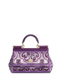 Borsa Small Sicily di Dolce & Gabbana con ricamo Maiolica