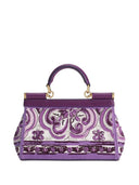 Borsa Small Sicily di Dolce & Gabbana con ricamo Maiolica
