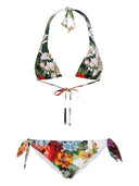 Conjunto de bikini con estampado de flores Dolce & Gabbana