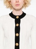 Balmain Zweifarbige Strickjacke