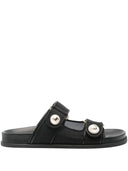 Jimmy Choo Fayence Sandal Low leather sandals with pearls