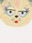 T-shirt con toppa a forma di faccia di gatto Valentino