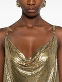 Vestito mini in rete metallica Versace con sottoveste