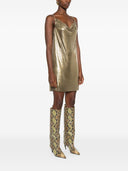 Vestito mini in rete metallica Versace con sottoveste