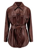 Brunello Cucinelli Lederjacke mit Gürtel