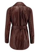 Brunello Cucinelli Lederjacke mit Gürtel