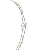 Colar de Metal Assinatura Vlogo Valentino Garavani com Pérolas Swarovski