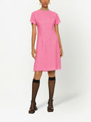 Vestido Dolce & Gabbana Rachel de tweed comprimento até a panturrilha com logo DG