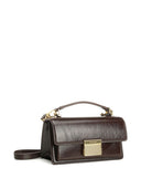 Bolso Venezia pequeño Golden Goose en cuero marrón oscuro con hebilla dorada
