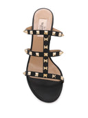 Valentino Garavani Rockstud Sandalo Ciabatta in Pelle di Vitello 60mm