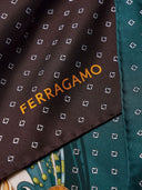 Foulard in seta con stampa Madras Ferragamo