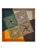 Sciarpa in cashmere con stampa Madras Ferragamo