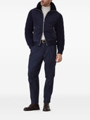 Maglione dolcevita a coste piatte in cashmere Brunello Cucinelli
