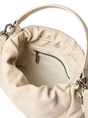 Brunello Cucinelli Mellow kleine Beuteltasche aus weichem Leder mit Monili