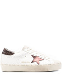 Golden Goose Hi Star in nappa bianca con stella in pelle e linguetta sul tallone