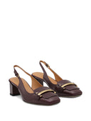 Scarpins slingback de couro Barretta 40 da Tod's