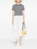 Maison Kitsuné Baby fox-embroidered striped cropped top