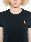 Maison Kitsuné Lady Fox Baby embroidered cotton cropped top
