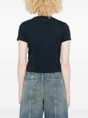 Maison Kitsuné Lady Fox Baby embroidered cotton cropped top