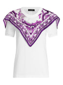 Хлопковая футболка Dolce & Gabbana с вставкой из платка