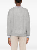Brunello Cucinelli Pullover mit bestickten Details und gerippten Bündchen