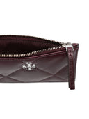 Porta carte con cerniera Tory Burch Kira con trapuntatura a diamante e aspetto consumato
