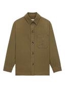 Saint Laurent Cassandre overshirt in cotton and linen gabardine