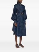 Vestido camisa jeans com cinto Zimmermann