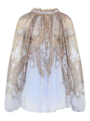 ジマーマン ペイズリー柄フリルブラウス