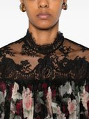 Zimmermann Spitzenbesetzte Blumenbluse