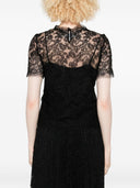 Ermanno Scervino Top a maniche corte in pizzo floreale