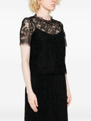 Ermanno Scervino Top a maniche corte in pizzo floreale