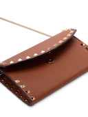 Bolsa de ombro de corrente de couro Valentino Garavani Rockstud