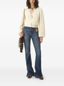 Chloé Round-neck cardigan in a wool & cashmere knit