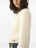 Chloé Round-neck cardigan in a wool & cashmere knit