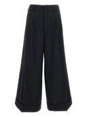 Comme Des Garcons Pinstripe cuffed trousers