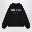 Fear of God Essentials Black sweatshirt with embroidered logo